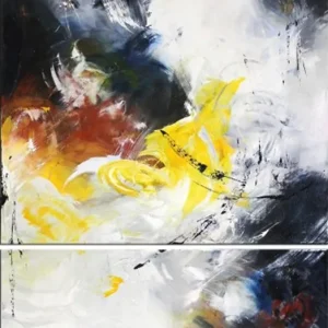 Rabatt C. Middendorf: "Waldgeräusche I", abstraktes Originalgemälde (Unikat)