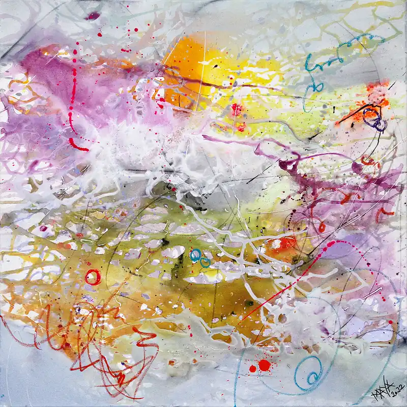 Maya: "Das Leben ist bunt", Originale Acrylbilder (Unikat) Aktuell