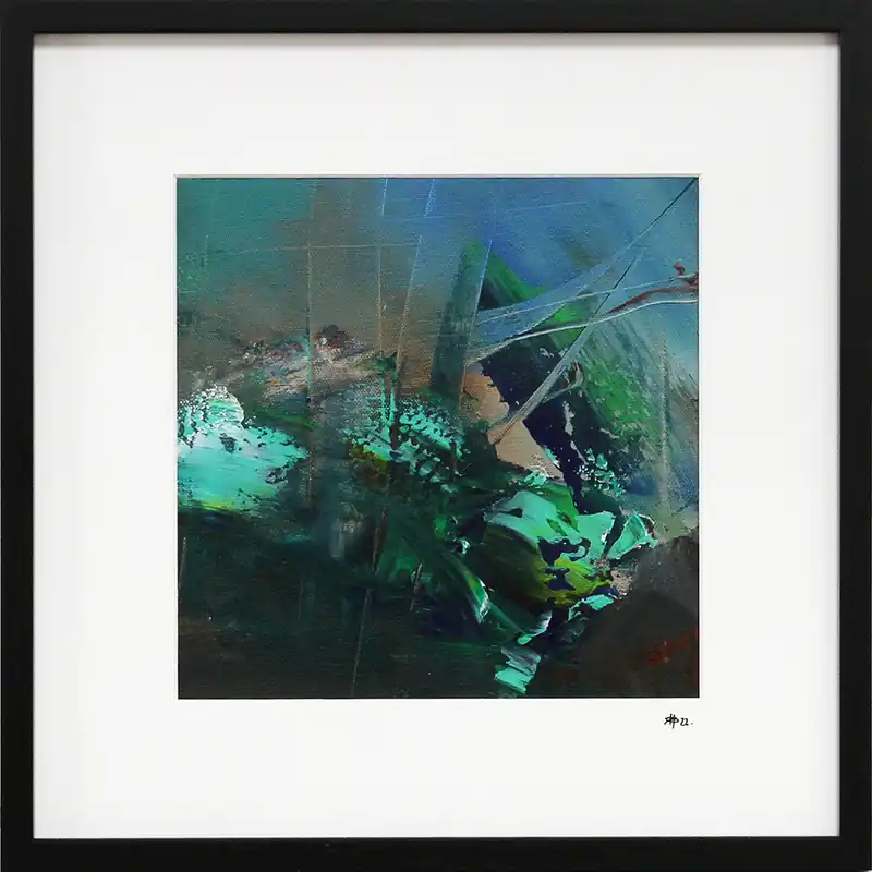 G. Hung: "Botanical Inspiration II", abstrakte Originalkunst (Unikat) Neu Im Sortiment