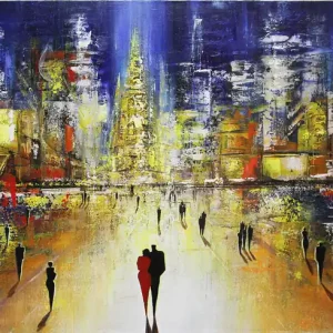 K. Namazi: "Spätvorstellung II", originales Acrylgemälde, Unikat Abverkauf
