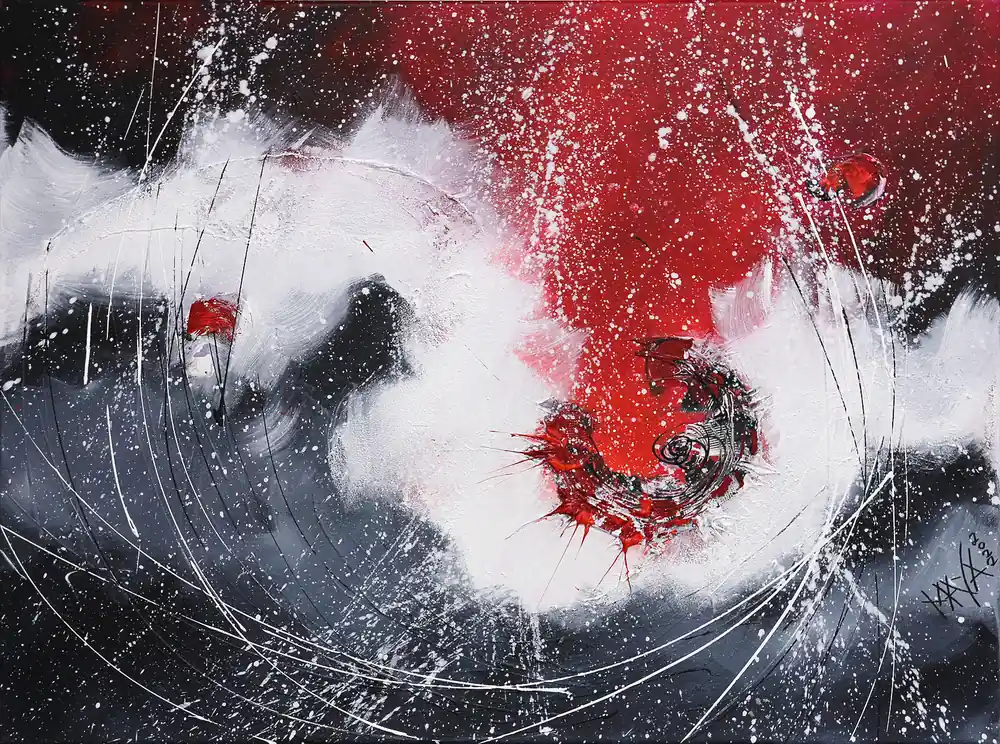 Maya: "Roter Impuls", originales Acrylbild (Unikat) Jetzt Bestellen