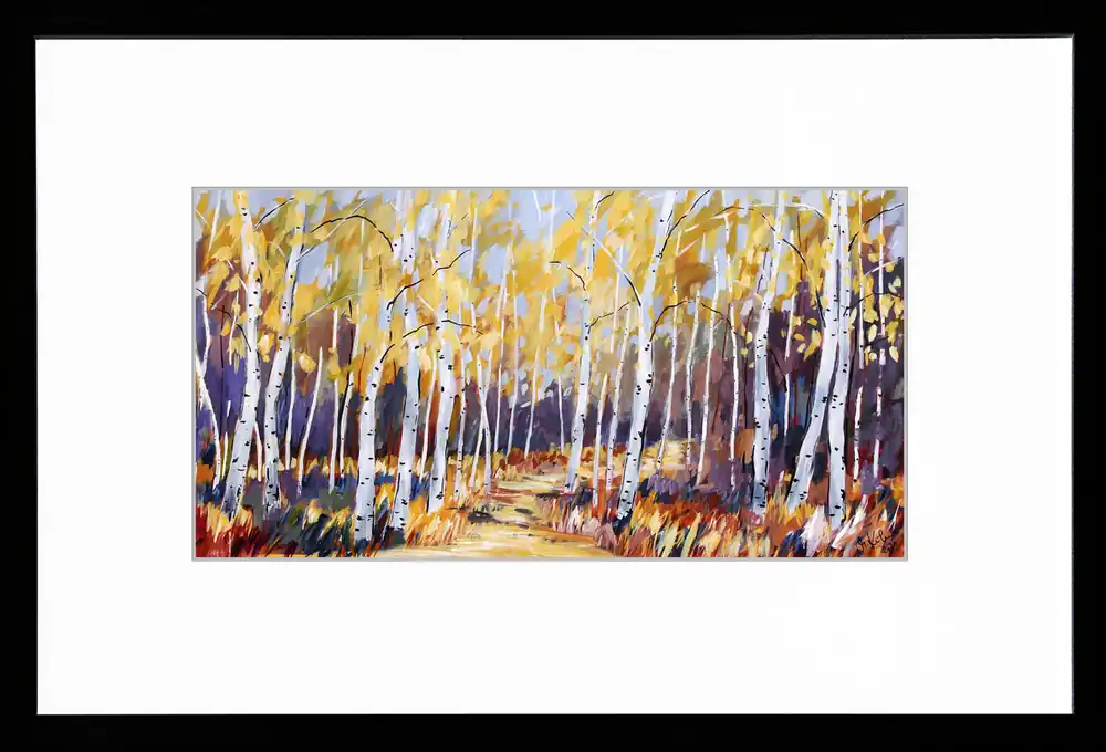 Limitierte Edition auf Papier, M. Kühne: "Herbstspaziergang", Fineartprint signiert, Nr. 2/150 Preis Gesenkt