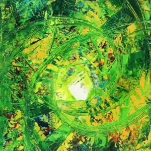 Gratis Versand R. König: "Summer in the City I", abstraktes Acrylgemälde (Original/Unikat)