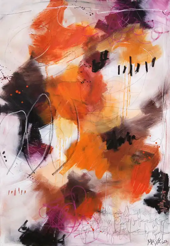 Abverkauf Maya: "Herbstgedanken", Originale Acrylbilder (Unikat)