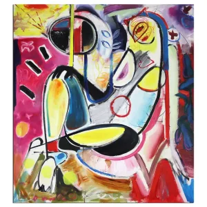 Angebot Expressionistische Ölmalerei, Maciej Cieśla: "Komposition mit weiblicher Form" (A)