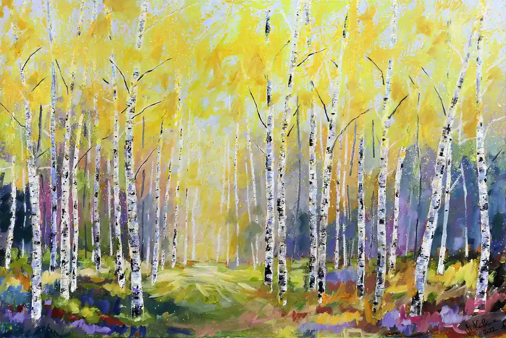 M. Kühne: "Herbstleuchten", Edition, signierter Kunstdruck Top-Seller
