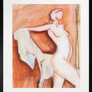 Acrylbild auf Papier, C. Blechschmidt: "Das Tuch", Original/Unikat Saisonangebot