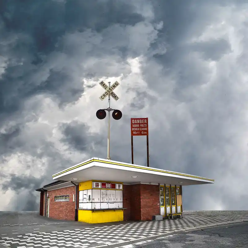 Kostenfreie Lieferung H. Mühlbauer-Gardemin: "Der letzte Kiosk", Zeitgenössische Digitalkunst, Edition