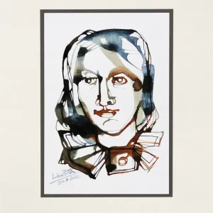 Neue Ware L. Roth: "Britta". originale Grafik/Zeichnung (Unikat)