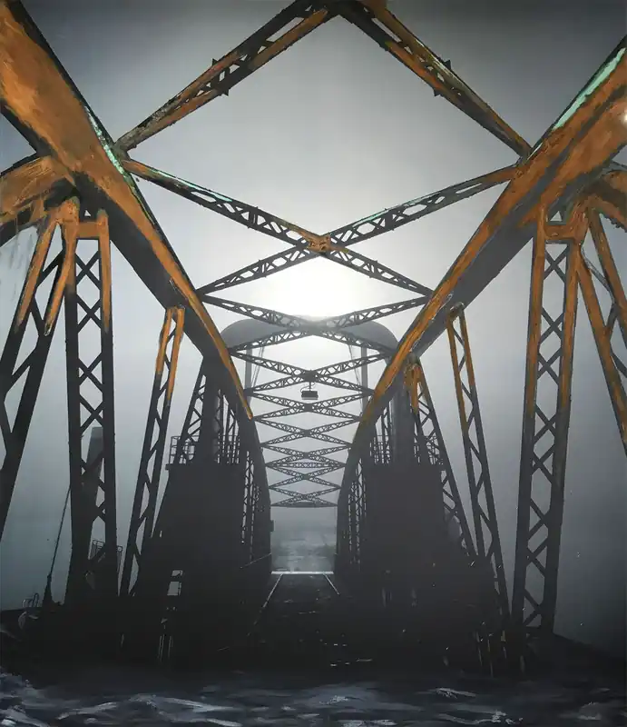 Finale Aktion H. Mühlbauer-Gardemin: "Brücke", Moderne Pop Art, Original/serielles Unikat