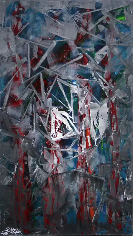 R. König: "Jungle Fever III", abstraktes Originalgemälde / Unikat Echt