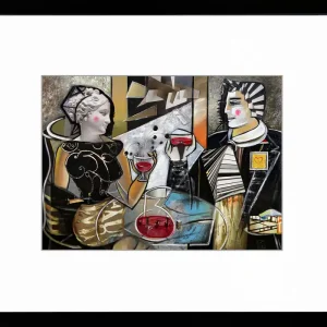 Limit. Edition auf Papier, K. Namazi:"Kubistische Abendszene II", signierter Fineartprint, Nr.3/150 Ausverkauf