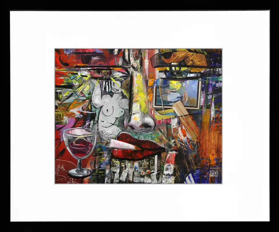 Jetzt Kaufen Limitierte Edition auf Papier, K. Namazi: "Behind the Surface I", signierter Fineartprint, Nr. 3/150