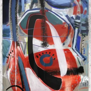 Günstig M. Cieśla: "Abstrakte Komposition, Dynamik der Form", Original/Unikat, Acryl auf Papier