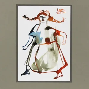 L. Roth: "Freche Göre", originale Grafik/Zeichnung (Unikat) Begrenztes Angebot