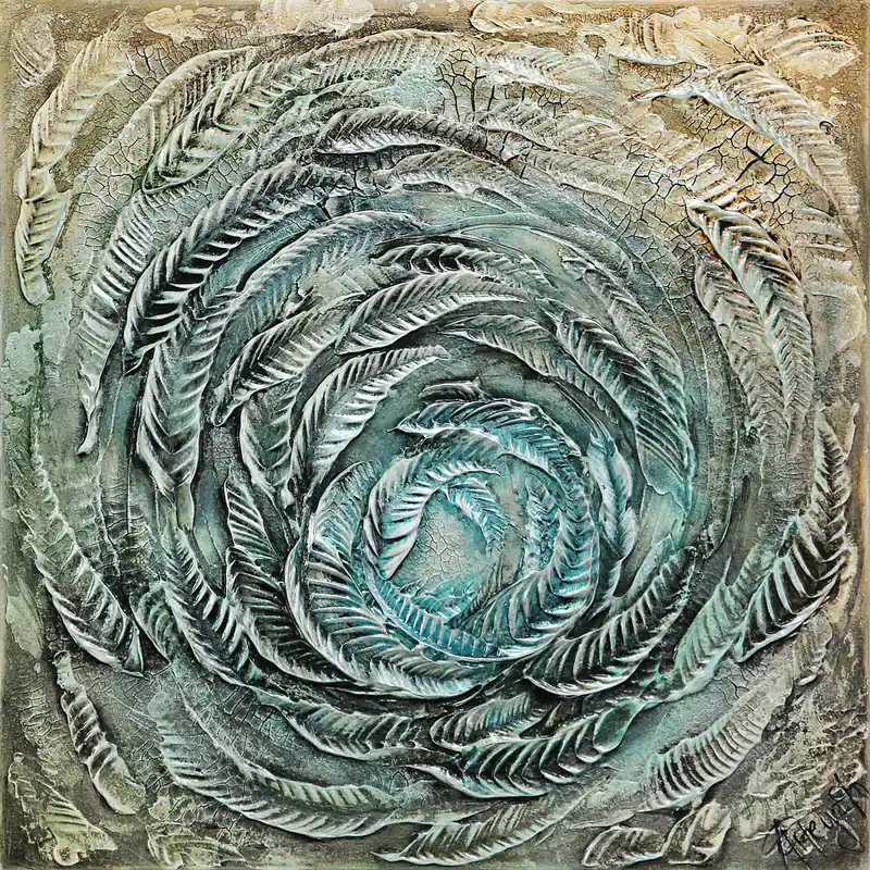 A. Freymuth: "Dance of Leaves", Acrylmalerei abstrakt, Originalgemälde (Unikat) Top-Angebot
