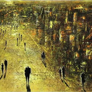 K. Namazi: "Behind the Horizon II", originales Acrylgemälde (Unikat) Beliebt