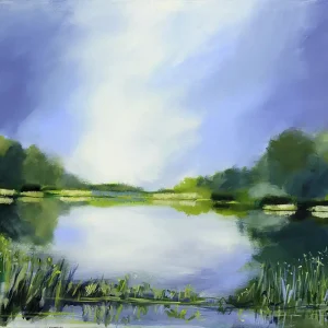 Billig M. Kühne: "Waldsee", Edition, signierter Kunstdruck