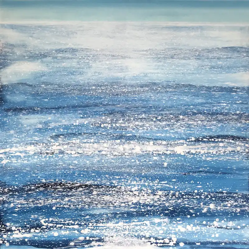 H. Mühlbauer-Gardemin: "Sommer an der See", Moderne Malerei, Original/Unikat Ausverkauf