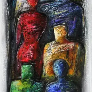 Must-Have K. Namazi: "Unverfängliches Warten I", originales Acrylgemälde (Unikat)