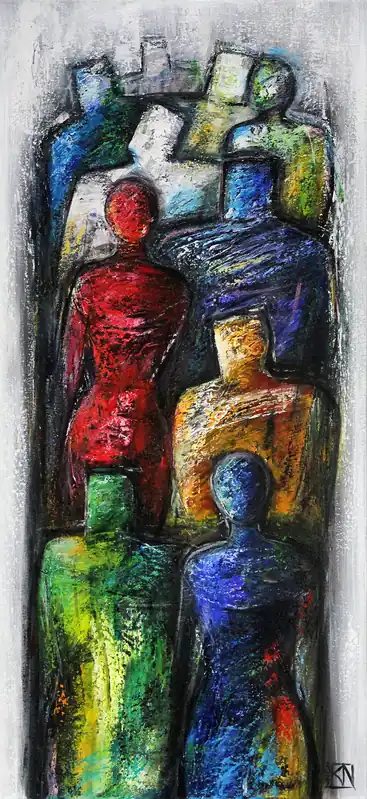Must-Have K. Namazi: "Unverfängliches Warten I", originales Acrylgemälde (Unikat)