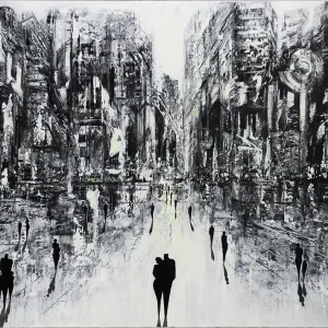 K. Namazi: "Behind the Horizon I", originales Acrylgemälde (Unikat) Sale