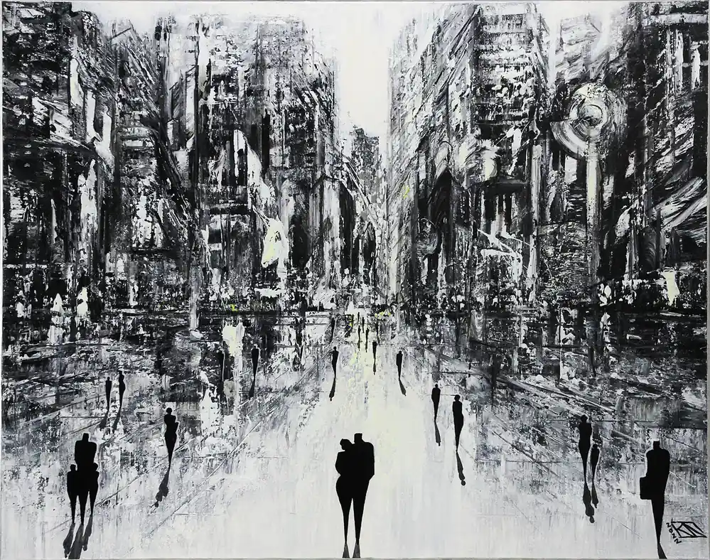 K. Namazi: "Behind the Horizon I", originales Acrylgemälde (Unikat) Sale