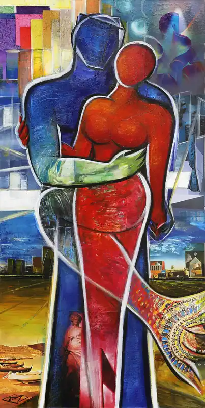 K. Namazi: "Beach of Love", Edition, signierter Kunstdruck, Nr. 1/100 Jetzt Kaufen