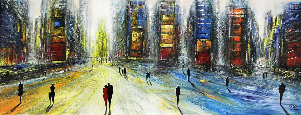 Neu Im Sortiment K. Namazi: "Die Wächter I", originales Acrylgemälde (Unikat)