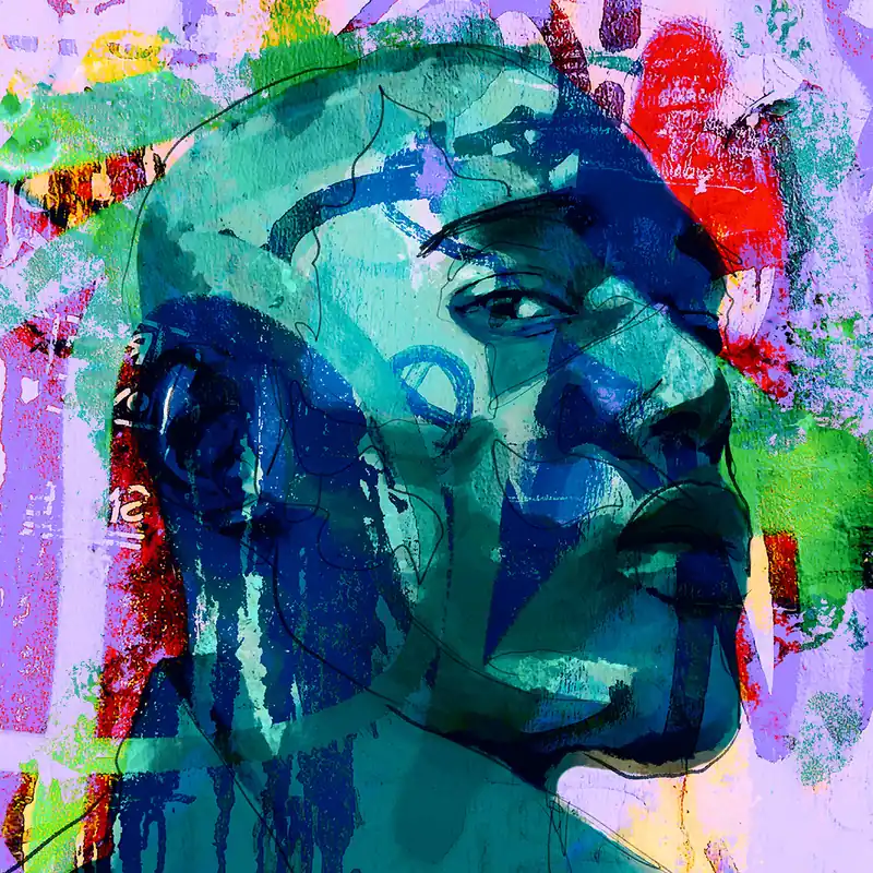 Sofort Bestellen H. Mühlbauer-Gardemin: "Portrait Man 1", Moderne Pop Art, Original/serielles Unikat