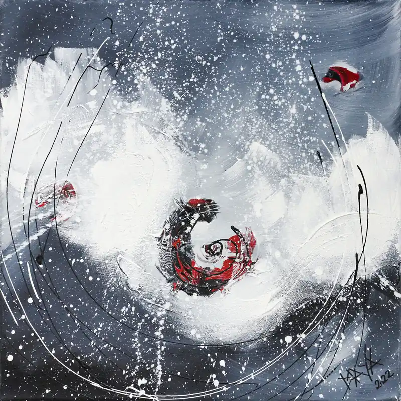 Rabatt Maya: "Schattenwirbel klein", Originale Acrylbilder (Unikat)