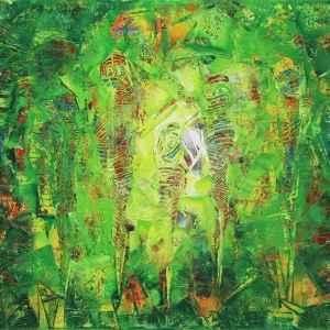 J. Fernandez: "Erleuchtung II", Originalgemälde (Unikat), Acrylbilder Echt