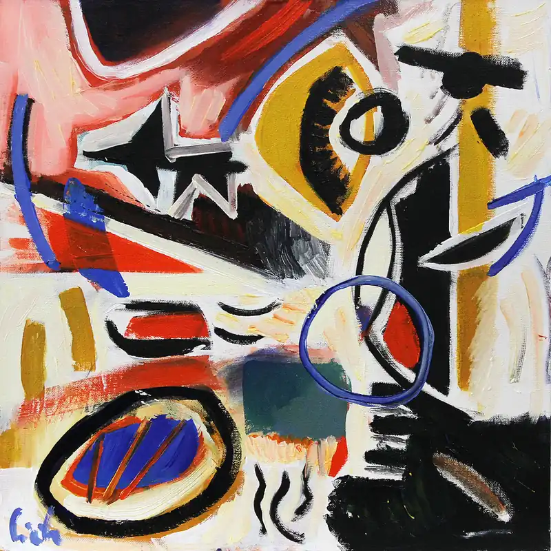 M. Cieśla: "Abstrakte Komposition 42", Original/Unikat, Expressionistisches Ölgemälde-Copy Nur Für Kurze Zeit