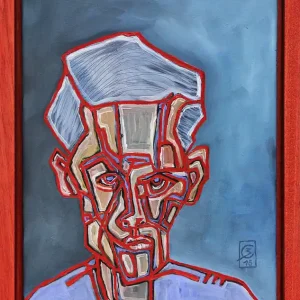 C. Blechschmidt: "Egon", Original/Unikat, zeitgenössisches Ölgemälde Schneller Versand
