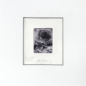 A. Larrett: "Die Nacht (weiß)", Originalgrafik, Kaltnadelradierung Sonderangebot
