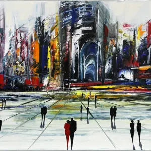 K. Namazi: "Megacity II", Originalgemälde (Unikat) Schneller Versand