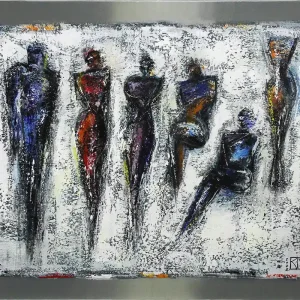 Neu Im Sortiment K. Namazi: "Family-Dance I", originales Acrylgemälde (Unikat)