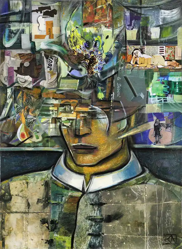K. Namazi: "Gedankenprozesse I", moderne Originalkunst (Unikat) (A) Meistverkauft