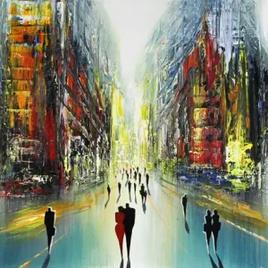 K. Namazi: "Abendliche Projektion II", originales Acrylgemälde (Unikat) (A) Zertifiziert