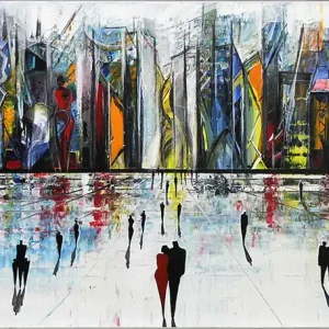 K. Namazi: "Abendliche Projektion I", originales Acrylgemälde (Unikat) (A) Markenware