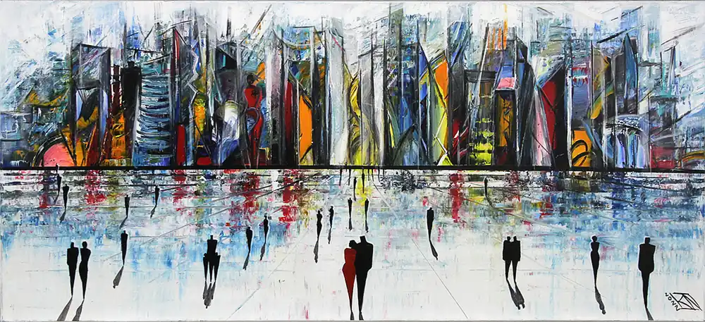 K. Namazi: "Abendliche Projektion I", originales Acrylgemälde (Unikat) (A) Markenware