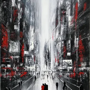 K. Namazi: "Urbane Schlucht I", originales Acrylgemälde (Unikat) (A) Direktkauf