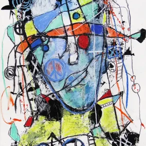 I. Schmidt: "Traveling man", zeitgenössische Grafik/Malerei, Original/Unikat (A) Kostenloser Versand