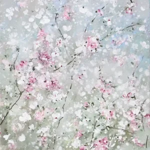 Sonderaktion Maya: "Rosa Blütenrausch", Originale Acrylbilder (Unikat)
