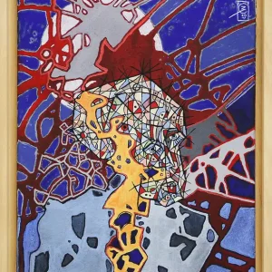 Neuheit C. Blechschmidt: "Ausbruch", Original/Unikat, zeitgenössisches Acrylgemälde