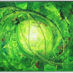 Heißes Angebot R. König: "Tor zum Grün V", abstraktes Originalgemälde (Unikat)