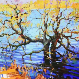 A. Larrett: "Frühlingshochwasser - 5", Moderne Ölbilder Original/Unikat (A) Neuheit