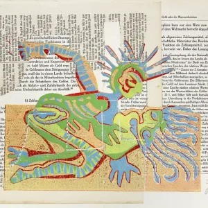 F.O. Haake: "Bibel-Kapitel und Kamasutra - Blatt 25/50",originale Grafik/serielles Unikat,Linoldruck Sofort Bestellen
