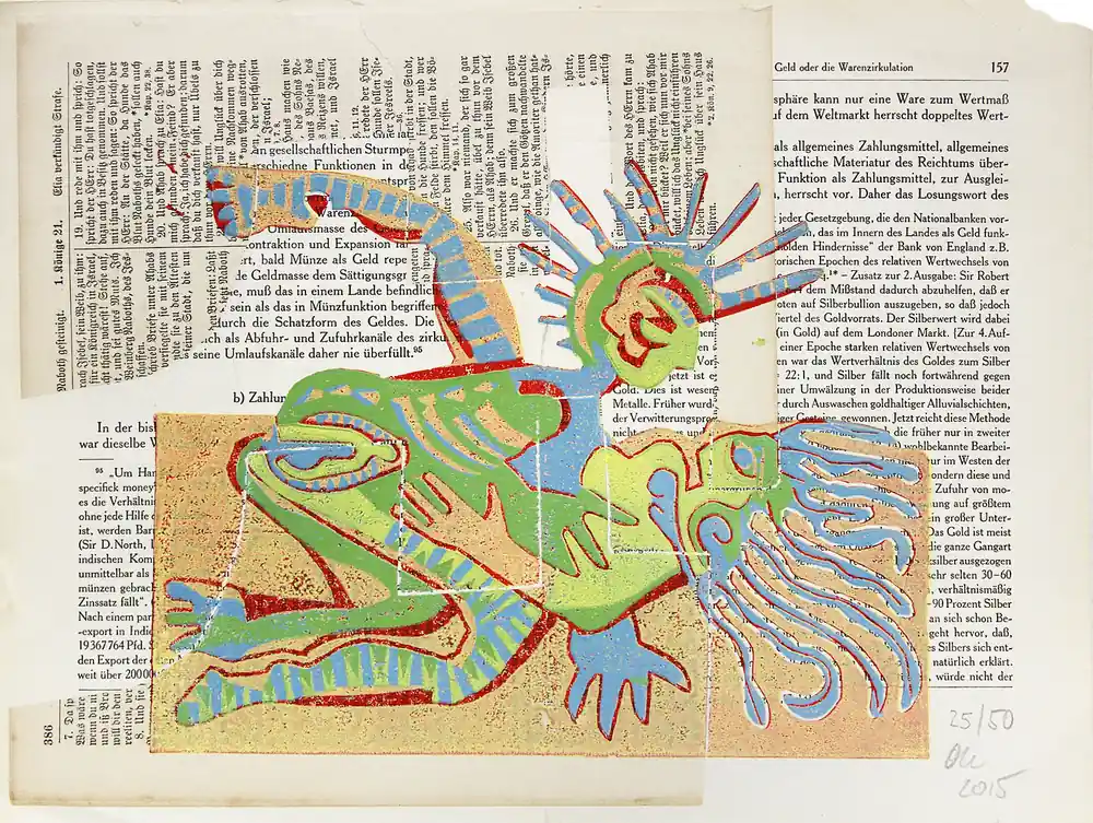 F.O. Haake: "Bibel-Kapitel und Kamasutra - Blatt 25/50",originale Grafik/serielles Unikat,Linoldruck Sofort Bestellen