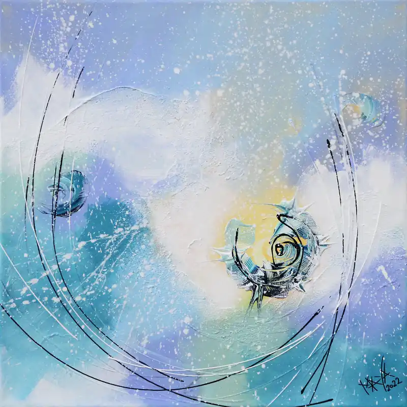 Versand Am Gleichen Tag Maya: "Little Moment", Originale Acrylbilder (Unikat)